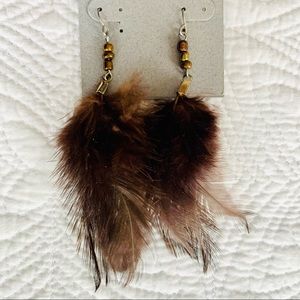 Flowy Feather Earrings 🤎🪶